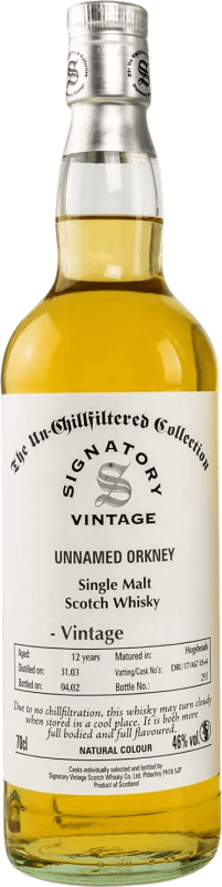 64,95 € Envio grátis | Whisky Blended Signatory Vintage The Un-Chillfiltered Collection at Unnamed Orkney 12 Anos