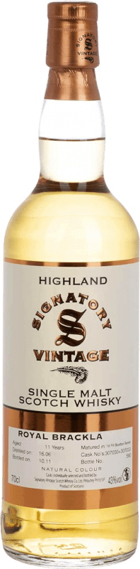 Envoi gratuit | Single Malt Whisky Signatory Vintage Royal Brackla Highlands Royaume-Uni 11 Ans 70 cl