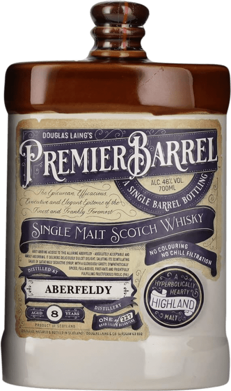 免费送货 | 威士忌单一麦芽威士忌 Douglas Laing's Premier Barrel at Aberfeldy 英国 8 岁 70 cl