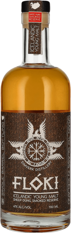 Envoi gratuit | Single Malt Whisky Flóki Icelandic Young Malt Sheep Dung Smoked Réserve Islande 70 cl