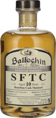 Бесплатная доставка | Односолодовый виски Edradour Ballechin Bourbon Cask Matured SFTC Straight From The Cask Объединенное Королевство 10 Лет бутылка Medium 50 cl