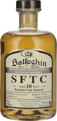 Single Malt Whisky Edradour Ballechin Bourbon Cask Matured SFTC Straight From The Cask 10 Ans Bouteille Medium 50 cl