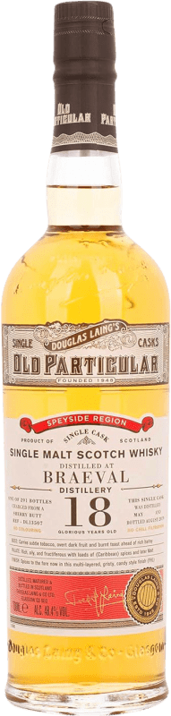 免费送货 | 威士忌单一麦芽威士忌 Douglas Laing's Old Particular at Braeval Single Casks 英国 18 岁 70 cl