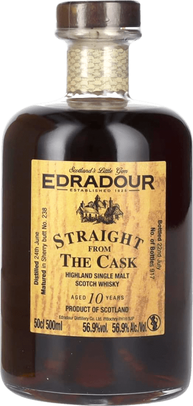 Kostenloser Versand | Whiskey Blended Edradour Ballechin Sherry Butt SFTC Straight From The Cask Großbritannien 10 Jahre Medium Flasche 50 cl