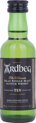 23,95 € Бесплатная доставка | Односолодовый виски Ardbeg 10 Лет миниатюрная бутылка 5 cl