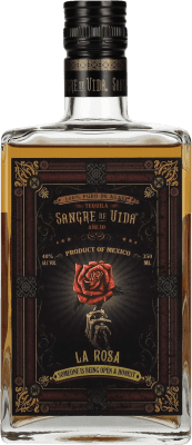 テキーラ Sangre de Vida Loteria La Rosa Añejo 3分の1リットルのボトル 35 cl