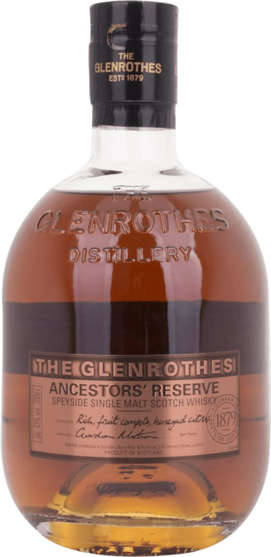 Envoi gratuit | Blended Whisky Glenrothes Ancestores Réserve Royaume-Uni 70 cl