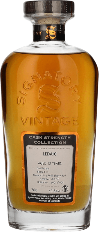 Envoi gratuit | Whisky Blend Signatory Vintage At Ledaig Cask Strength — Brut de Fût, Collection Royaume-Uni 12 Ans 70 cl