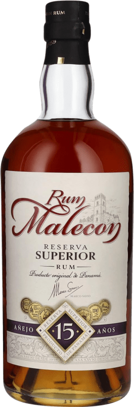 77,95 € Бесплатная доставка | Ром Bodegas de América Añejo Superior Резерв 15 Лет