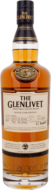 346,95 € | 单一麦芽威士忌 Glenlivet Cairn Na Bruar Single Cask — 单桶, 限量版 英国 16 岁 70 cl