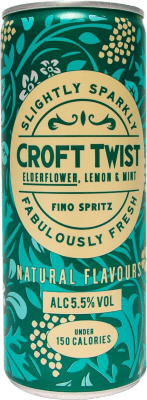 免费送货 | 盒装12个 饮料和搅拌机 González Byass Croft Twist Fino Spritz 西班牙 小瓶 25 cl