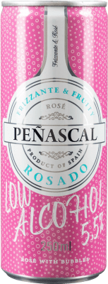 送料無料 | 24個入りボックス ロゼワイン Peñascal Low Aguja Rosado スペイン Tempranillo 小型ボトル 25 cl