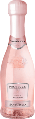 Бесплатная доставка | Розовое игристое Sant'Orsola Millesimato Extradry Rosé Экстра сухой D.O.C. Prosecco Венето Италия Pinot Black, Glera Маленькая бутылка 20 cl