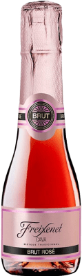 Kostenloser Versand | 3 Einheiten Box Rosé Sekt Freixenet Mini Rosé Brut D.O. Cava Katalonien Spanien Grenache, Trepat Kleine Flasche 20 cl