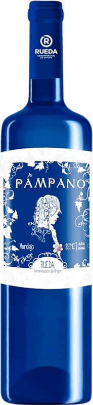 10,95 € Free Shipping | White wine Cuatro Rayas Pampano Blanco Semi-Dry Semi-Sweet D.O. Rueda