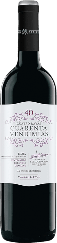 12,95 € Free Shipping | Red wine Cuatro Rayas Cuarenta Vendimias D.O.Ca. Rioja