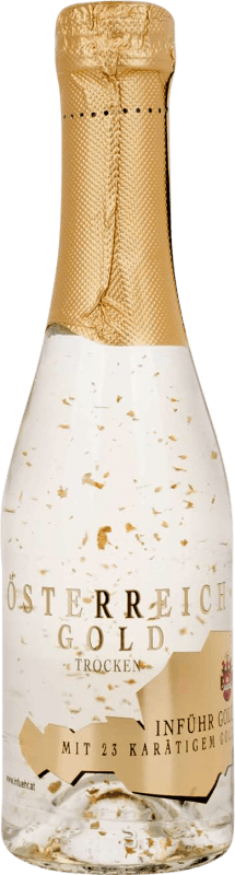 Free Shipping | White Sparkling Wine Österreich Gold 23 Carat Leaf Sparkling Austria Small Bottle 20 cl