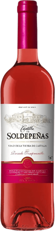 3,95 € | 桃红葡萄酒 Félix Solís Castillo de Soldepeñas Rosado 西班牙 Tempranillo 75 cl