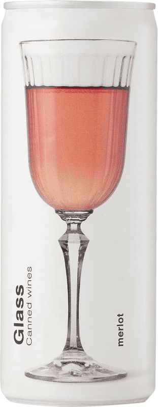 4,95 € Envio grátis | Vinho Rosé Glass Canned Rosé Garrafinha 25 cl