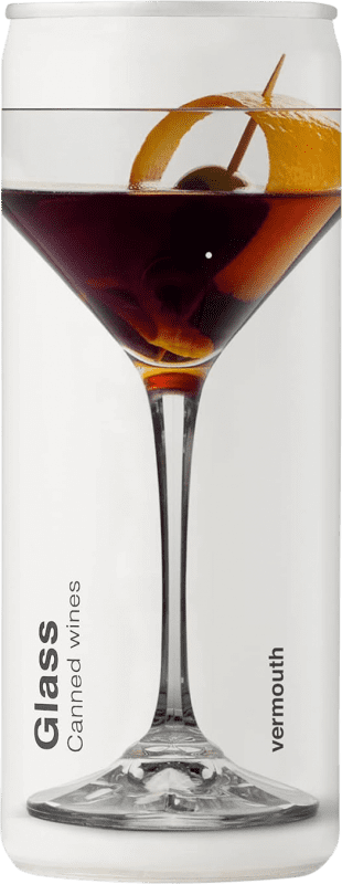 9,95 € Бесплатная доставка | Вермут Glass Canned Маленькая бутылка 25 cl