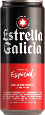 Bier 24 Einheiten Box Estrella Galicia Especial Lager Alu-Dose 33 cl