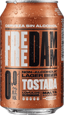 免费送货 | 盒装24个 啤酒 Free Damm Maltas Tostadas 西班牙 铝罐 33 cl 不含酒精