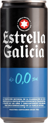 29,95 € | Boîte de 24 unités Bière Estrella Galicia Lager 0,0 Espagne Canette 33 cl Sans Alcool
