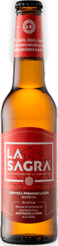 Free Shipping | 4 units box Beer La Sagra Lager Spain Third-Liter Bottle 33 cl
