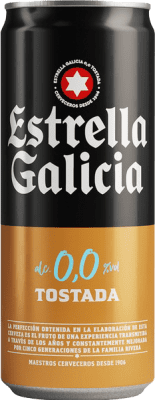 35,95 € | Boîte de 24 unités Bière Estrella Galicia Tostada Lager 0,0 Espagne Canette 33 cl Sans Alcool