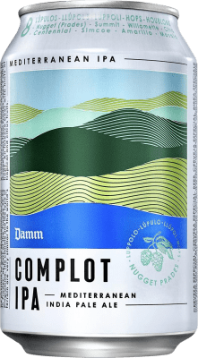 69,95 € Бесплатная доставка | Коробка из 24 единиц Пиво Estrella Damm Complot IPA ALE Банка 33 cl