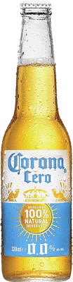 Bier 24 Einheiten Box Modelo Corona Cero Drittel-Liter-Flasche 33 cl Alkoholfrei