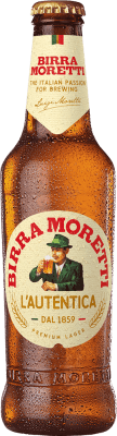 Spedizione Gratuita | Scatola da 24 unità Birra Birra Moretti Lager Italia Bottiglietta Terzo 33 cl