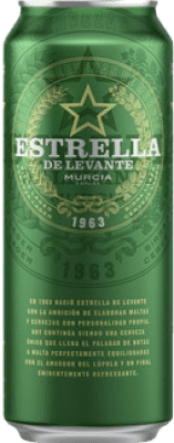 送料無料 | 24個入りボックス ビール Estrella de Levante Lager ムルシア地方 スペイン アルミ缶 50 cl