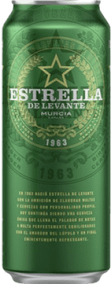 29,95 € | 24 units box Beer Estrella de Levante Lager Region of Murcia Spain Medium Tin 50 cl
