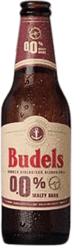 Envio grátis | Caixa de 24 unidades Cerveja Budels Malteada Dark Bio 0,0 Países Baixos Garrafa Terço 30 cl Sem Álcool