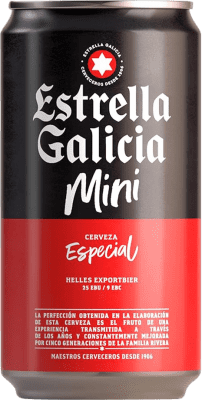 Бесплатная доставка | Коробка из 6 единиц Пиво Estrella Galicia Lager, Особый Галисия Испания Жестяная банка 25 cl
