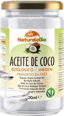 Óleo de Cozinha NaturaleBio. Coco Virgen Ecológico 1 L