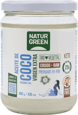 Free Shipping | Cooking Oil Natur Green Coco Virgen Extra Bio Spain Medium Bottle 50 cl