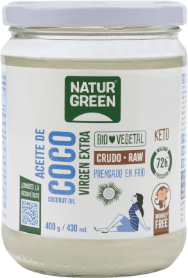 9,95 € | Óleo de Cozinha Natur Green Coco Virgen Extra Bio Espanha Biológico Garrafa Medium 50 cl