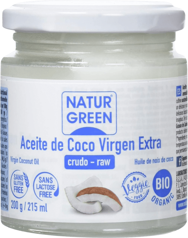 5,95 € Free Shipping | 6 units box Cooking Oil Natur Green Coco Bio Small Bottle 20 cl