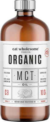 Envío gratis | Aceite de Cocina Eat Wholesome MCT C8 Coconut High Glass Organic Reino Unido Botella Medium 50 cl