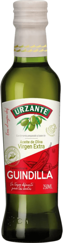 Spedizione Gratuita | Scatola da 6 unità Olio d'Oliva Urzante EVO Extra Vergine Spagna Bottiglietta 25 cl Guindilla — Peperoncino