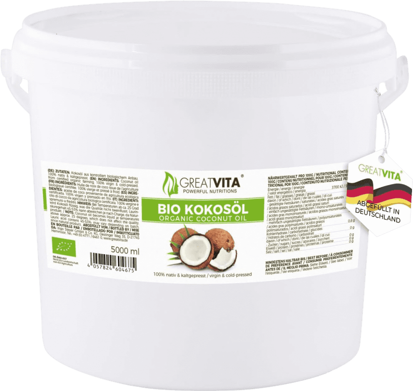 62,95 € | Olio Vegetale Great Vita Vergine Sri Lanka Organic — Bio Bottiglia Speciale 5 L Coco — Cocco