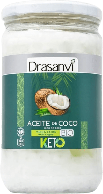 9,95 € Envio grátis | Óleo de Cozinha Drasanvi Coco Virgen Bio Biológico Garrafa Medium 50 cl