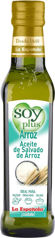 Kostenloser Versand | Pflanzenöl La Española Soy Plus Salvado Spanien Kleine Flasche 25 cl Arroz — Reis