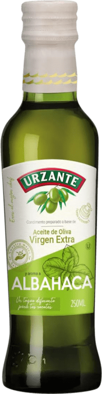 Free Shipping | 6 units box Olive Oil Urzante Virgen Extra Albahaca Spain Small Bottle 25 cl