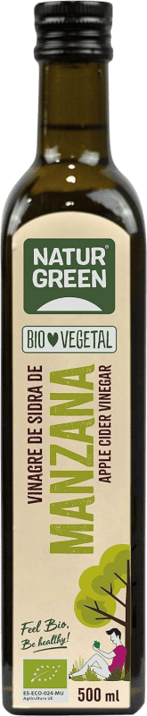 Kostenloser Versand | Essig Natur Green Spanien Bio — Nachhaltig Medium-Flasche 50 cl Manzana — Apfel, Cider — Apfelwein