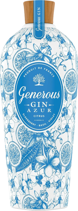 Бесплатная доставка | Джин Generous Gin. Azur Citrus Франция 70 cl