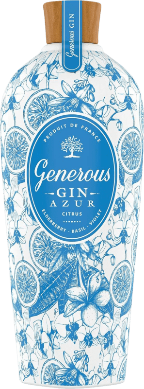 62,95 € Envio grátis | Genever Gin Generous. Azur Basil — Manjericão, Citrus — Cítricos, Elderflower — Flor de Sabugueiro, Violet — Violeta