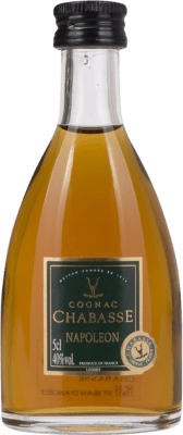 Envio grátis | Conhaque Cognac Chabasse Napoleon França 12 Anos Garrafinha Miniatura 5 cl